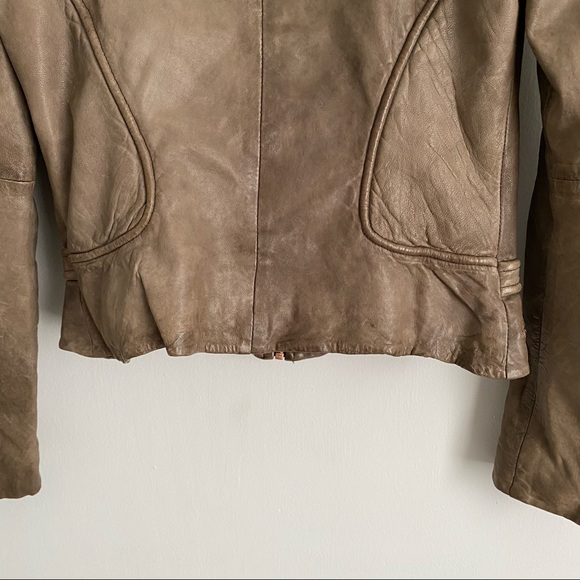 Doma Leather Jacket with Hood - Picture 4 of 16